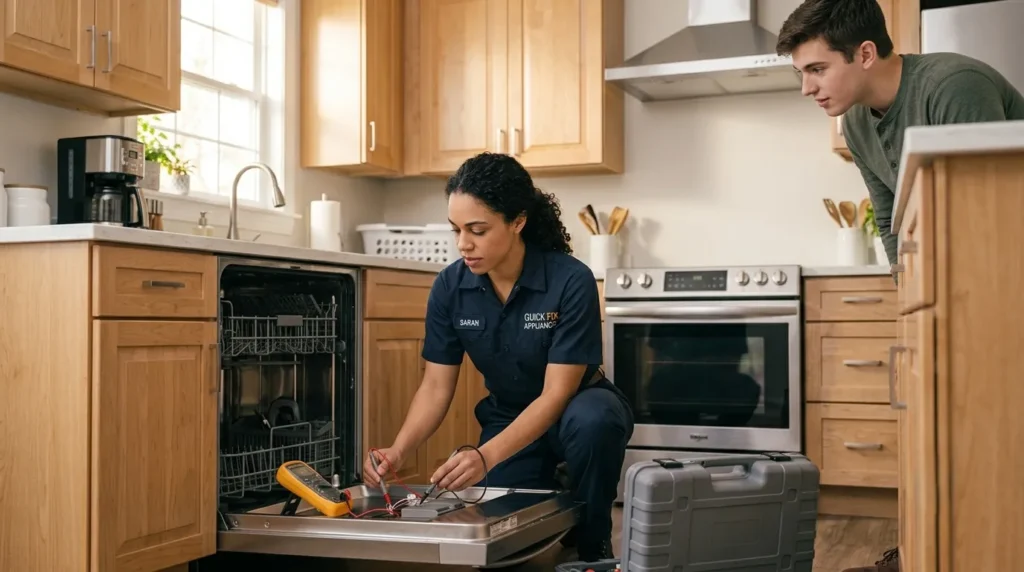 A technician working on dishwasher repair abilene
