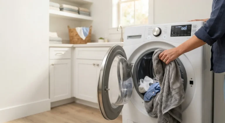 Modern clothes dryer leaving laundry wet after the drying cycle is complete.